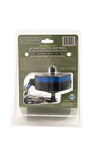 Lixit® Bracket Mount and Stake Retractable Leash Tie Outs for Dogs (Medium (Pack of 2), Bracket) - size: Medium (Pack of 2)