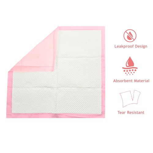 Pink Puppy Pee Pads, 400 Count - 22 x 22 Inch Dog Potty Training Pads, Leak-Proof Quick Absorb 6-Layer Design for Pet Pissing Weewee Training, Ideal for Puppies, Cats, Rabbits, and Guinea Pigs - size: Pink-400 Count