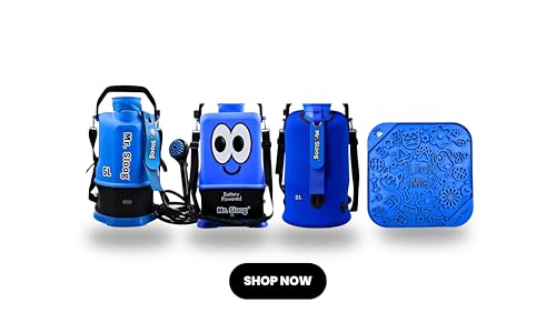 Portable Pet Wash Station - Dog Warm Water Washer with Brush and Head, Battery Powered, 5L Blue & 8L Red Models Available (Blue, 5L) - color: Blue, size: 5L