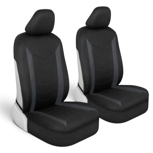Motor Trend SpillGuard 2 Charcoal Gray Seat Covers for Cars & Seat Covers for Trucks - Neoprene Waterproof Car Seat Covers Front Seats Only - SUV Seat Covers Protector - Forros para Asientos de Carro - color: Charcoal Gray - Front Seats