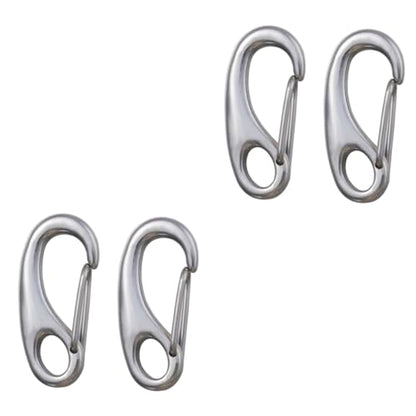 4pcs Stainless Steel Pet Id Tag Clips for Dogs and Cats Quick Connect Clamps for Easy Collar Changes and Tag Transitions