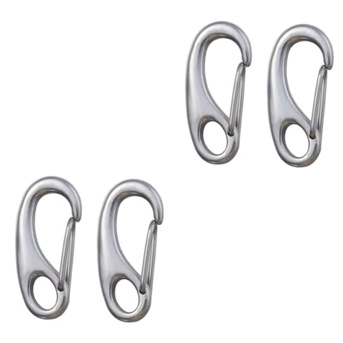 4pcs Stainless Steel Pet Id Tag Clips for Dogs and Cats Quick Connect Clamps for Easy Collar Changes and Tag Transitions