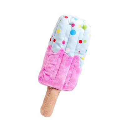 BarkBox Big Poppa Dog Toy | XL Popsicle Plush Toy with Two Jumbo Squeakers, Fluff and Crinkle | Fun for Dogs - color: Big Poppa