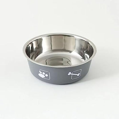 Dogs Bowl Stainless Steel Bowl Pet Bowl Anti Slip Dog Bowl Feeding Bowl Dog Water Bowl Pet Feeding Bowl Portable - color: Green, size: 18cm