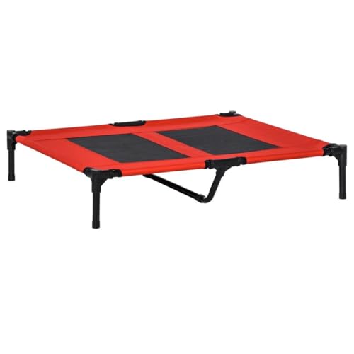 Elevated Pet Cot, Large Folding Camping Bed for Dogs and Cats, Indoor/Outdoor