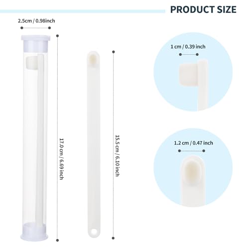Newday Small Dog & Cat Toothbrush 5 Set, Micro Nano Bristles to Clean pet Teeth Toothbrushes, Puppy Dogs Pet Tooth Cleaning Kit with Storage Box（White