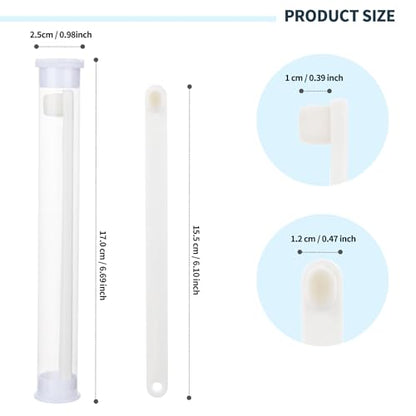 Newday Small Dog & Cat Toothbrush 5 Set, Micro Nano Bristles to Clean pet Teeth Toothbrushes, Puppy Dogs Pet Tooth Cleaning Kit with Storage Box（White