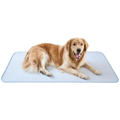 petfelix FrostEase Dog Cooling Mat, Cooling Dog Bed and Cooling Pad for Dog with Qmax 0.4 Yarn, Breathable 3D Airflow Layers, Machine Washable Non Slip Base for Pets, Blue, XL, 48"*28" - size: XL-48"*28"
