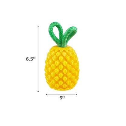 Outward Hound Dental Pineapple Dog Toy & Treat Stuffer, 6.8″ x 3.3″ Pineapple-Scent Interactive Chew for Dogs, Promote Healthy Teeth, Gums & Mental Enrichment, Reduce Boredom & Support Dental Health - color: Pineapple