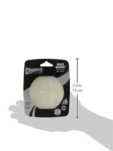 Chuckit! Glow in the Dark Bouncy Balls - Ball for Dogs, Dog Toy, Max Glow Balls - Extra-Large, 3.5 Inch (Pack of 12) - size: Extra-Large (Pack of 12)