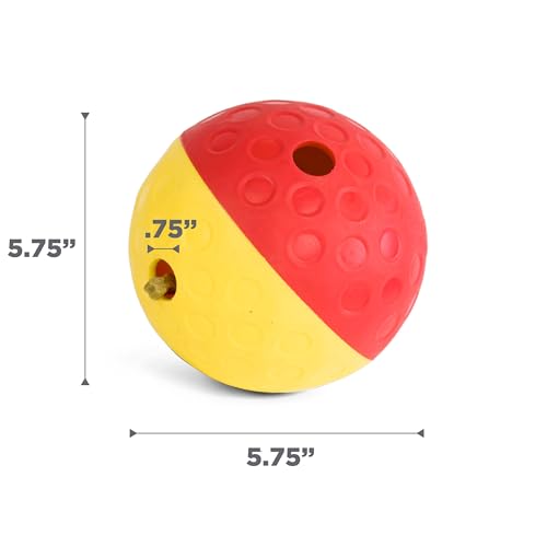 Outward Hound by Nina Ottosson Treat Tumble – Interactive Food-Dispensing Dog Puzzle Ball, Level 1 Beginner, Large, 5.8" - color: Treat Tumble (Large Red)