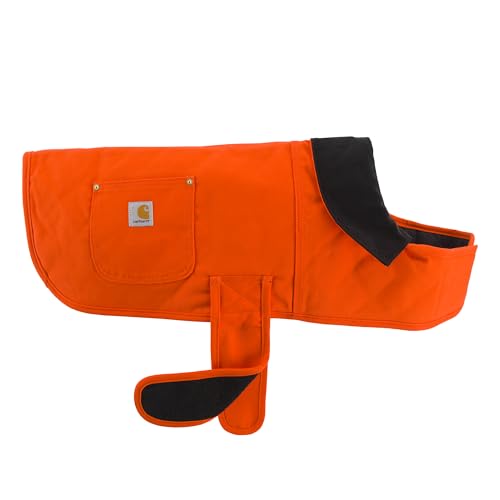 Carhartt Firm Duck Insulated Dog Chore Coat, Durable Weather Resistant Jacket for Cold and Windy Conditions, Hunter Orange, Large - color: Hunter Orange, size: Large