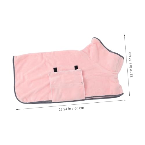 Kisangel Fast Drying Pet Bathrobe Super Absorbent Dog Towel Robe for Quick Drying After Bath Shower Comfortable Microfiber Puppy Towel for Pet Care Machine Washable
