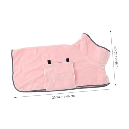 Kisangel Fast Drying Pet Bathrobe Super Absorbent Dog Towel Robe for Quick Drying After Bath Shower Comfortable Microfiber Puppy Towel for Pet Care Machine Washable