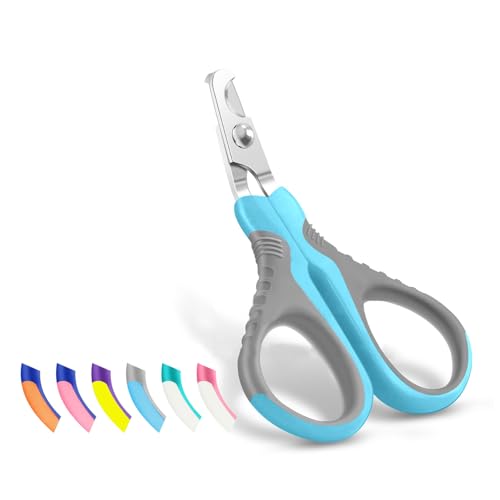 WePet Pet Nail Clippers U07.1, Professional Claw Trimmer, Bended Scissor Special for Cats, Kittens, Dogs, Puppies, Small Animals, Grey/Maya Blue - color: #13 Grey/Maya Blue