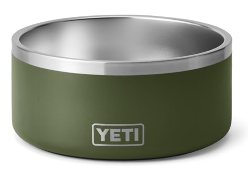 YETI Boomer 8, Stainless Steel, Non-Slip Dog Bowl, Holds 64 Ounces - color: Highlands Olive
