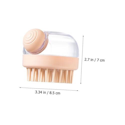 balacoo Pet Bath Brush Shampoo Dispenser Multi-functional Massage Tool for Dogs and Cats Ergonomic Silicone Scrubber for Easy Bathing and Grooming for Puppy and Kitten Care