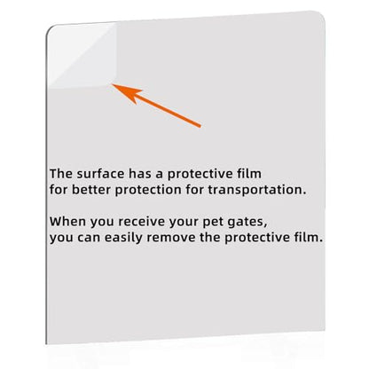 Clear Freestanding Dog Gate for Indoor Use,Pet Gates for Doorways no Drilling,Acrylic Foldable Dog Gate for Stairs with Support Feet (6 Panel - 120''W x 23''H) - size: 6 Panel - 120''W x 23''H