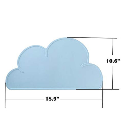 Love Dream Silicone Pet Feeding Food Mat Dog Cat Placemat Mat with Raised Edge, Anti-Slip Waterproof Pet Bowl Mats Pet Food Tray (Blue) - color: Blue