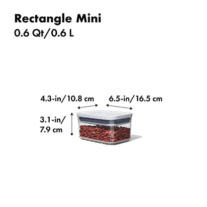 OXO Good Grips POP Container - Rectangle Mini 0.6 Qt - color: White, size: 0.6 Qt - Rectangle