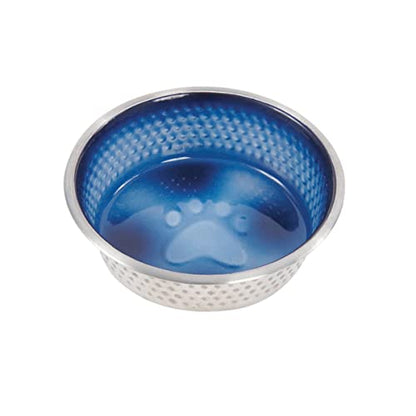 WeatherBeeta Non-Slip Stainless Steel Shade Dog Bowl, Royal Blue, 5" - color: Royal Blue, size: 5"