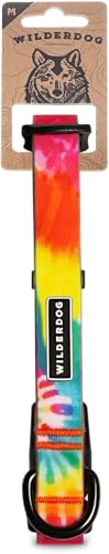 Wilderdog Waterproof Dog Collar - Repels Water & Dirt - Medium 13"-18" - Tie Dye - color: Tie Dye, size: Medium