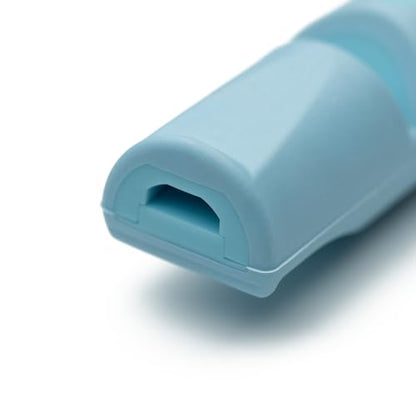 ACME Alpha 211.5 Professional Dog Training Whistle with Enhanced Ergonomic Grip. BPA-Free Plastic. 110 dBA. Long Range. Standardized Frequency. Weatherproof. Made in the UK (Baby Blue) - color: Baby Blue