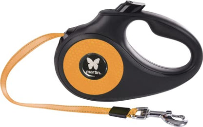 Martin Retractable Lead Reflective XS Tape 9.8 ft (3 m), Orange - color: orange