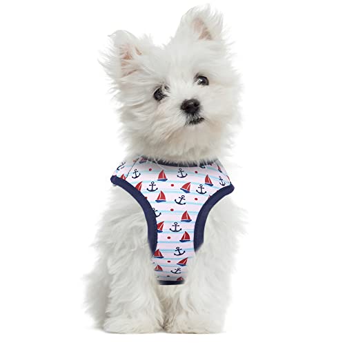 Mile High Life Step in Dog Harness for Small Dogs No Pull, Easy Get on Air Mesh Vest Harness, Adjustable Easy Closures Both Neck and Chest (White, XS Chest 11.4"-16.1") - color: White, size: XS Chest 11.4"-16.1"