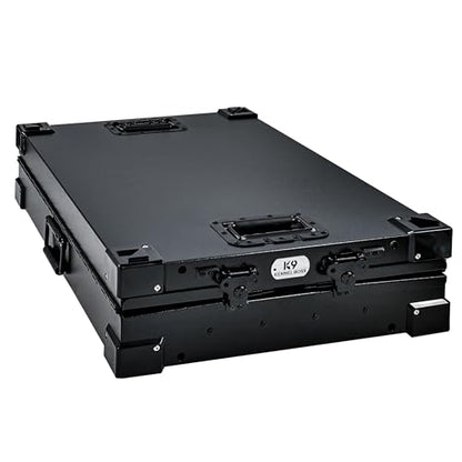 K9 Kennel Boss Aluminum Collapsible Dog Crate, Heavy Duty Folding Kennel - Small (Black) - color: Black, size: 30.6"L x 22.8"W x 25.7"H