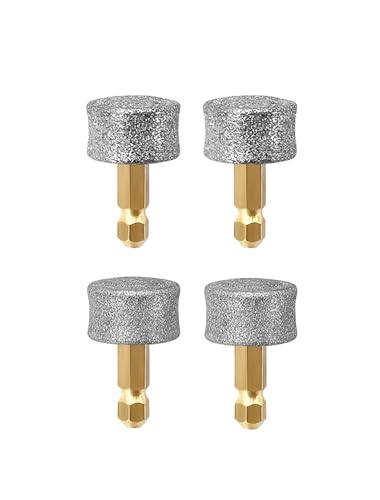 Dog Nail Grinder Replacement Heads 4Pcs- 2*Hard 40# & 2*Regular 80# for Small Medium & Large Dogs Safe Painless and Professional Pet Nail Grinder Tip Drill Bits - size: Replacement Grinder Heads