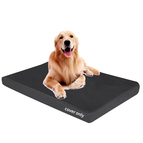 Dog Bed Covers Replacement Washable Waterproof Pet Bedding Cover with Durable Zipper, Extra Large 48"X30"X4" Heavy Duty Dog Bed Liner for Indoor Outdoor, Easy to Clean - size: 48”L x 30”W x 4”H