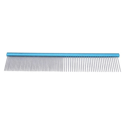 Greyhound Comb For Dogs, Metal Dog Comb Dog Combs with Rounded Ends Dog Comb Cat Comb For Removing and Knots Grooming Tool For Long Short Haired Dog (Blue 22cm/8.7in) - size: Blue 22cm/8.7in