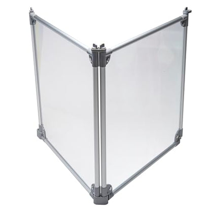 Front Row Foldable Dog Playpen – Durable and Portable Puppy Playpen for Exercise, Rest & Play – Clear Fence Panels with Aluminum Rods and Crate for Dogs and Other Small Pets (Silver, 2-Panel) - color: Silver