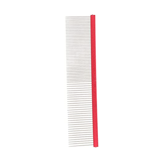 VINGVO Greyhound Comb for Dogs, Metal Dog Comb with Rounded Ends, 16cm/6.3in, Red - size: Red 16cm/6.3in