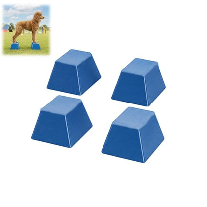 Stacking Blocks for Dog Shows, Professional Dog Stacking Training Platform, Show Ring Feet Position Trainer, Non Slip Stable Base, Breed Stance Support (Blue) - color: Blue