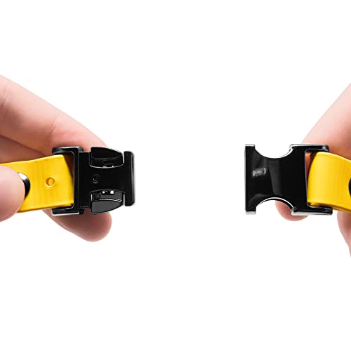 E-Collar Educator 1" Biothane Collar Strap for ET-800 & UL-1200, Yellow | Fits FE-580, ET-800 & UL-1200 Receivers Only, 1" Waterproof Biothane, 33" Trim-to-Fit, Yellow - color: Yellow