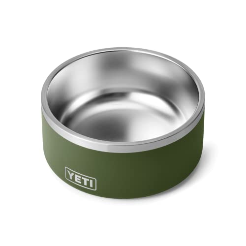 YETI Boomer 8, Stainless Steel, Non-Slip Dog Bowl, Holds 64 Ounces - color: Highlands Olive