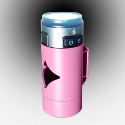 Lumi Dog Waste Bag Holder with LED Flashlight, Hands-Free Dog Walking Accessory with Carabiner Clip & Bags - Great for Camping and Lighting Your Path (PINK) - color: Pink
