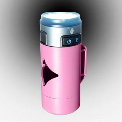 Lumi Dog Waste Bag Holder with LED Flashlight, Hands-Free Dog Walking Accessory with Carabiner Clip & Bags - Great for Camping and Lighting Your Path (PINK) - color: Pink
