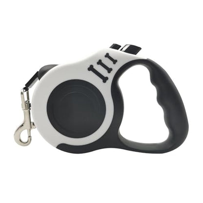 Retractable Dog Leash, Heavy Duty Pet Walking Leash with One-Handed Brake, Adjustable Dog Walking Tool(White,5m) - color: White, size: 5m