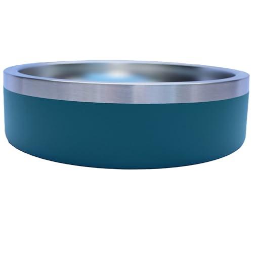 Custom Dog Bowl with Paws and Name - Engraved, Nonslip, Personalized, Custom Cat Bowl, 304 Stainless Steel, Feeding, Pet Supplies (Teal, Small -18oz) - color: Teal, size: Small -18oz