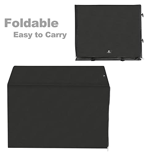 X-ZONE PET Double Door Dog Crate Cover - Polyester Pet Kennel Cover Fits 24 inches Wire Crate, Black - color: Black, size: 24.0"L x 18.0"W x 20.0"H