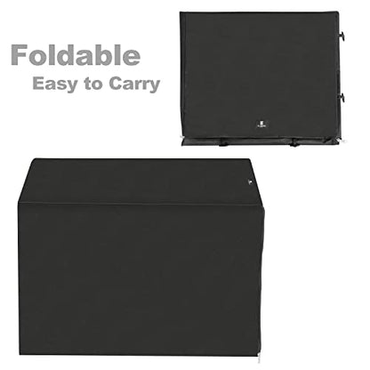 X-ZONE PET Double Door Dog Crate Cover - Polyester Pet Kennel Cover Fits 24 inches Wire Crate, Black - color: Black, size: 24.0"L x 18.0"W x 20.0"H