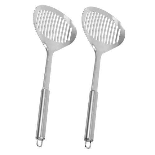 Yardwe 2pcs Stainless Steel Cat Litter Scoop Wide Metal Poop Scooper for Efficient Cleaning Durable Design with High Efficiency Mesh for Litter Box Maintenance