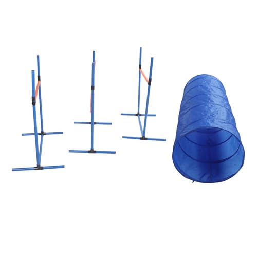 Dog Agility Training Kit with Tunnel, Ring, and Poles – Lightweight, Easy to Assemble, ABS and Polyester Construction