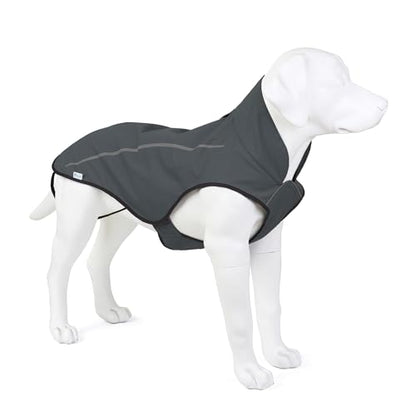 Mile High Life Dog Raincoat, Adjustable Waterproof Reflective Rain Jacket for Small Medium Large Dogs, Lightweight Breathable Pet Rain Coat with Leash Hole(Dark Gray,XS Chest 17-23") - color: Dark Gray, size: XS Chest 17"-23"