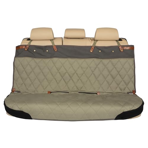 PetSafe Happy Ride Quilted Bench Seat Cover - Long-Lasting Waterproof Padded Backseat Protection with Secure Seatbelt Access - Keeps Leather Seats Clean & Protects from Scratches - color: Green, size: Standard, style: Bench