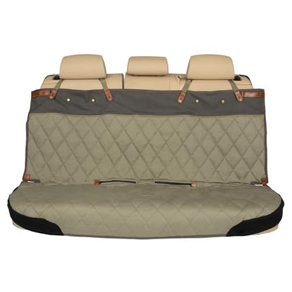 PetSafe Happy Ride Quilted Bench Seat Cover - Long-Lasting Waterproof Padded Backseat Protection with Secure Seatbelt Access - Keeps Leather Seats Clean & Protects from Scratches - color: Green, size: Standard, style: Bench