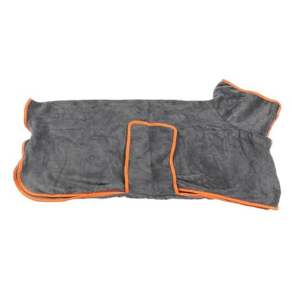 Dry Microfiber Dog Drying Coat with Adjustable Collar and Waist, Soft Full Wrap Pet Towel Robe for After Bath, Swimming, Rainy Walks and Home Use(XL) - size: XL